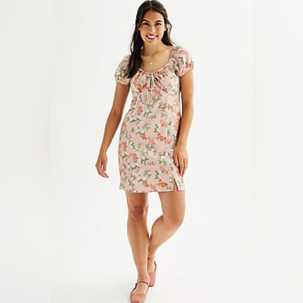 PINK REPUBLIC Womens Dress Size Medium Juniors Lined Gypsy Style New
